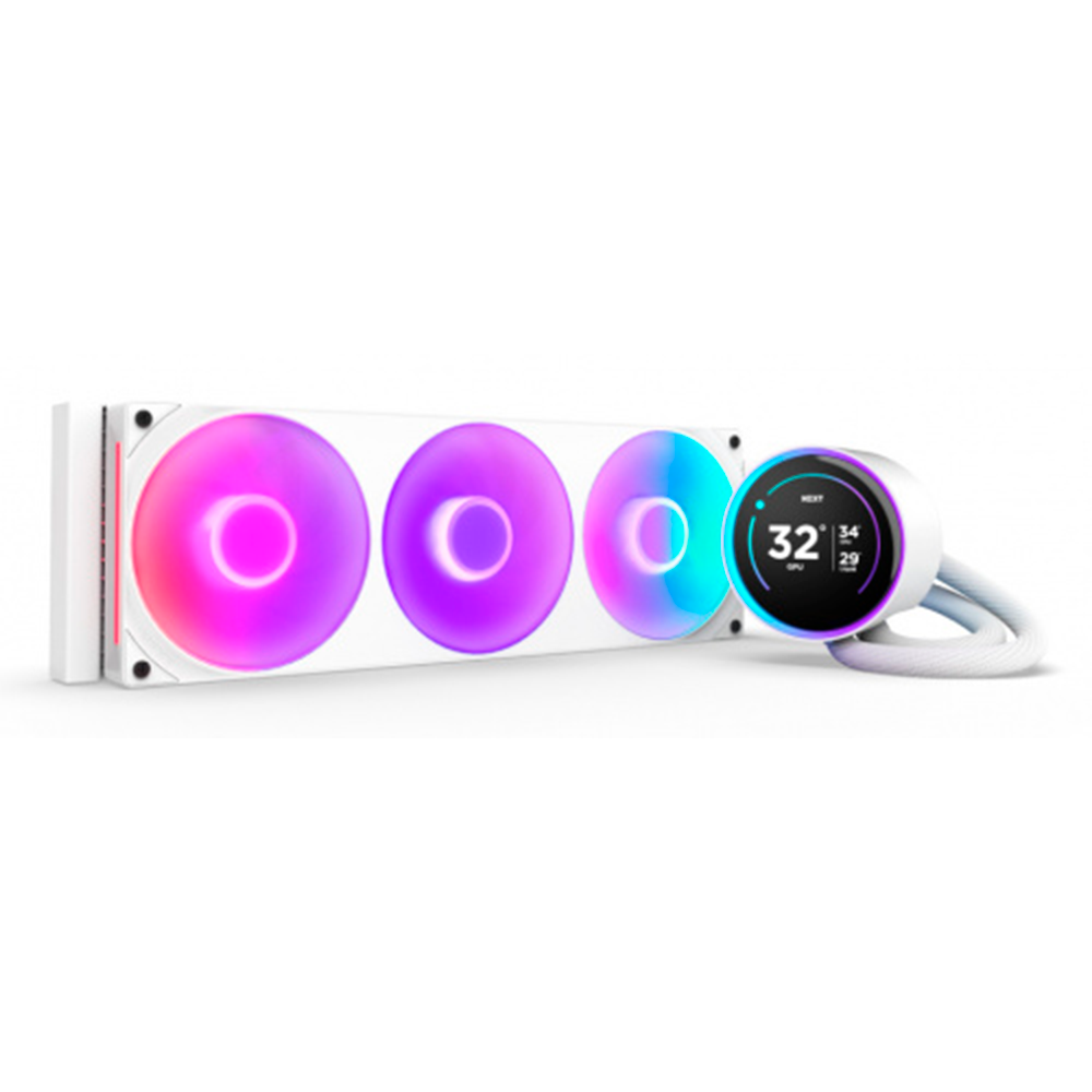 Enfriamiento Liquido NZXT Kraken Elite 360 RGB V2 para CPU- 360mm - Blanco