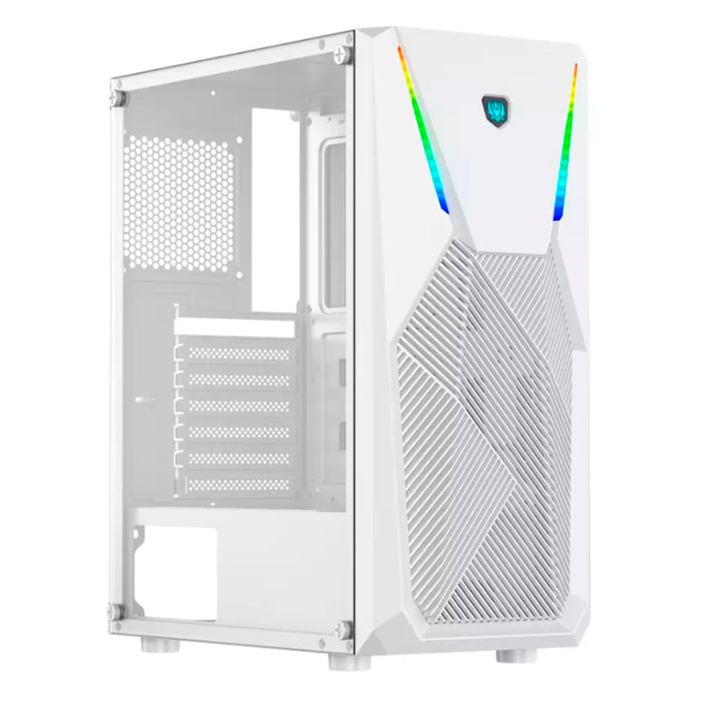 Yaguaret Hercules White HA11 | Gabinete ATX con RGB LED | Gaming