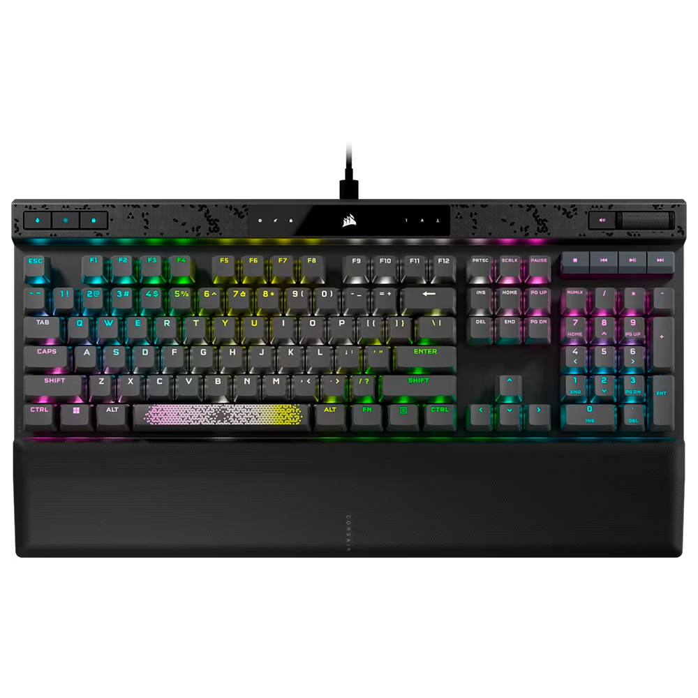 Teclado Gamer Mecanico Corsair K70 MAX RGB- Switch Cherry MGX- Alambrico- Negro (Ingles)