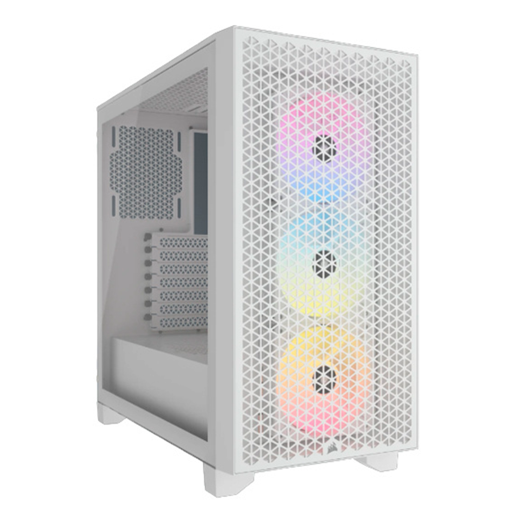 Gabinete Corsair 3000D RGB AIRFLOW - Micro ATX - Blanco