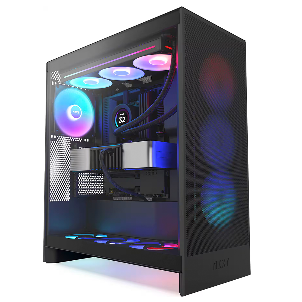 Gabinete NZXT H7 Flow RGB- ATX- Negro