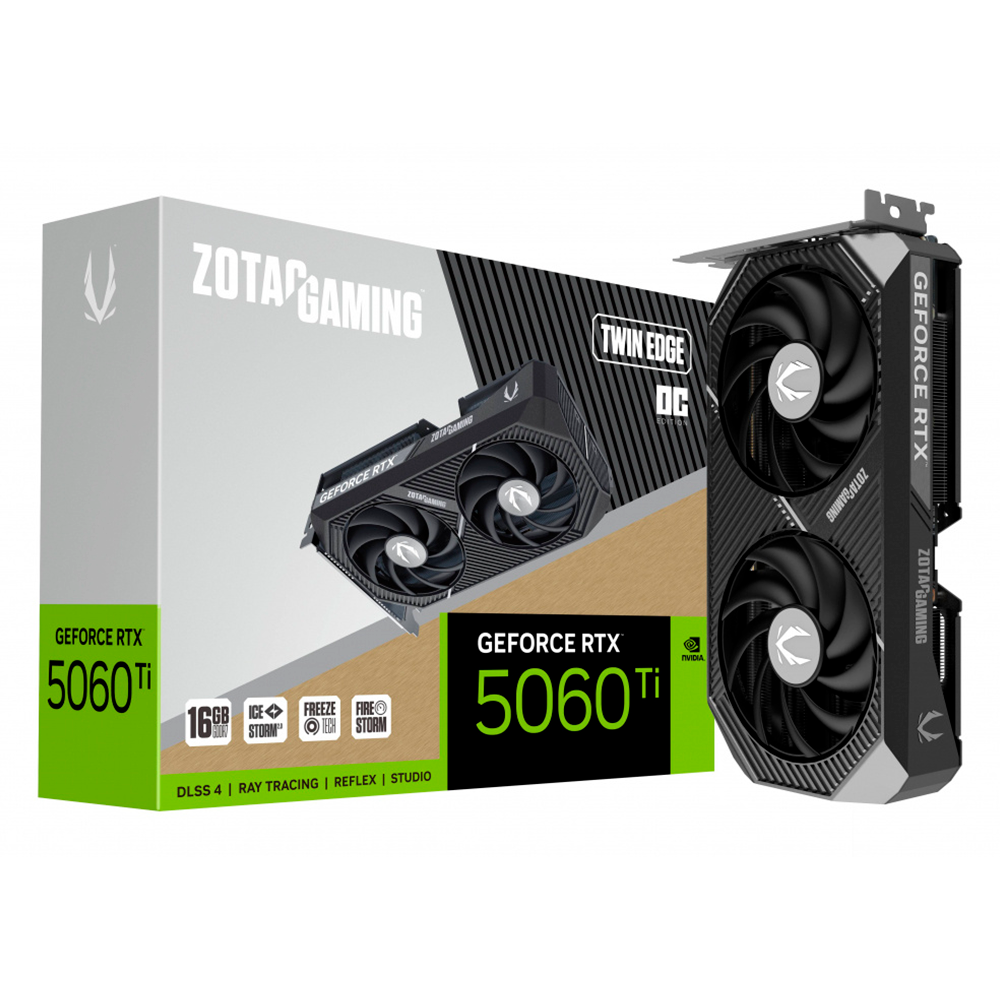 Tarjeta de Video Zotac NVIDIA GeForce RTX 5060 Ti Edge OC 16GB