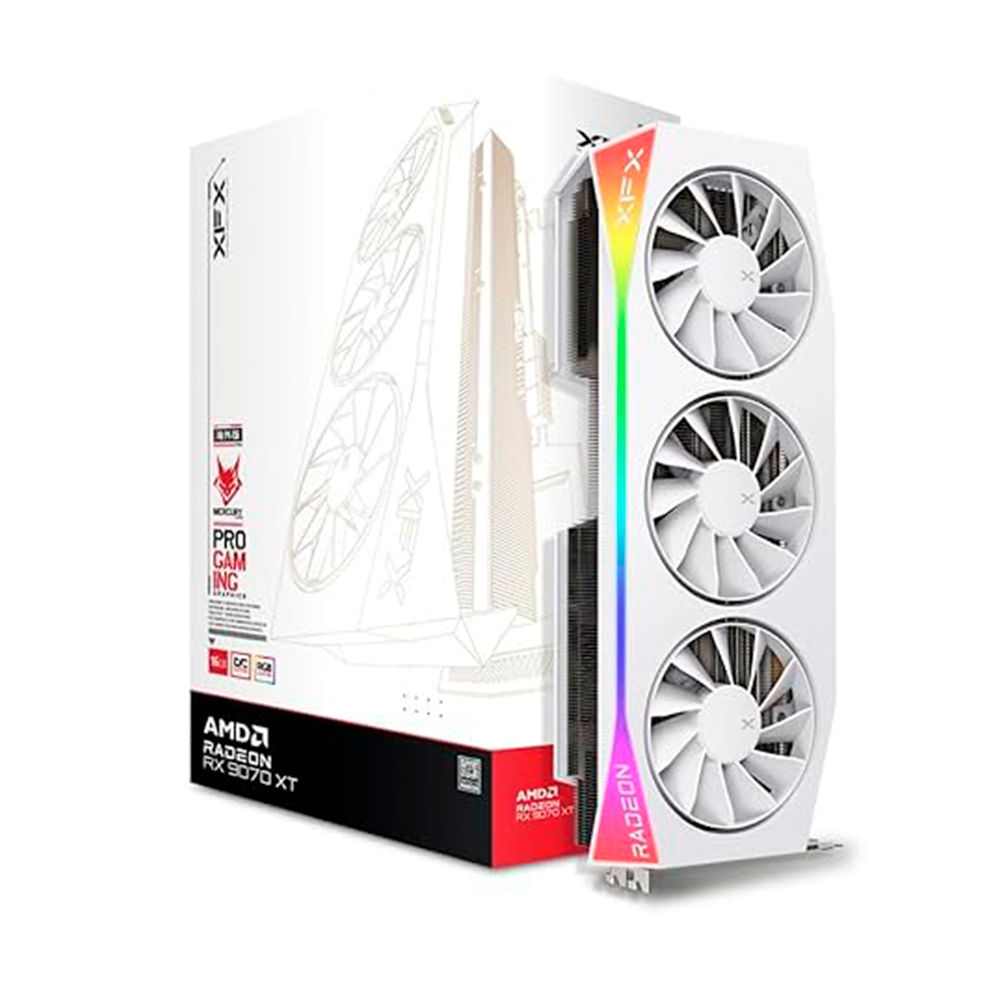 Tarjeta de Video XFX RX 9070 XT MERCURY OC 16GB White