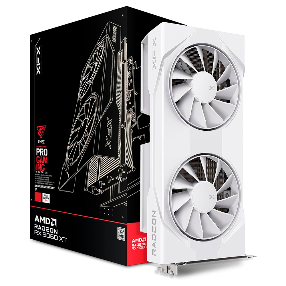 Tarjeta de Video XFX SWIFT RX 9060 XT OC WHITE GAMING 8GB
