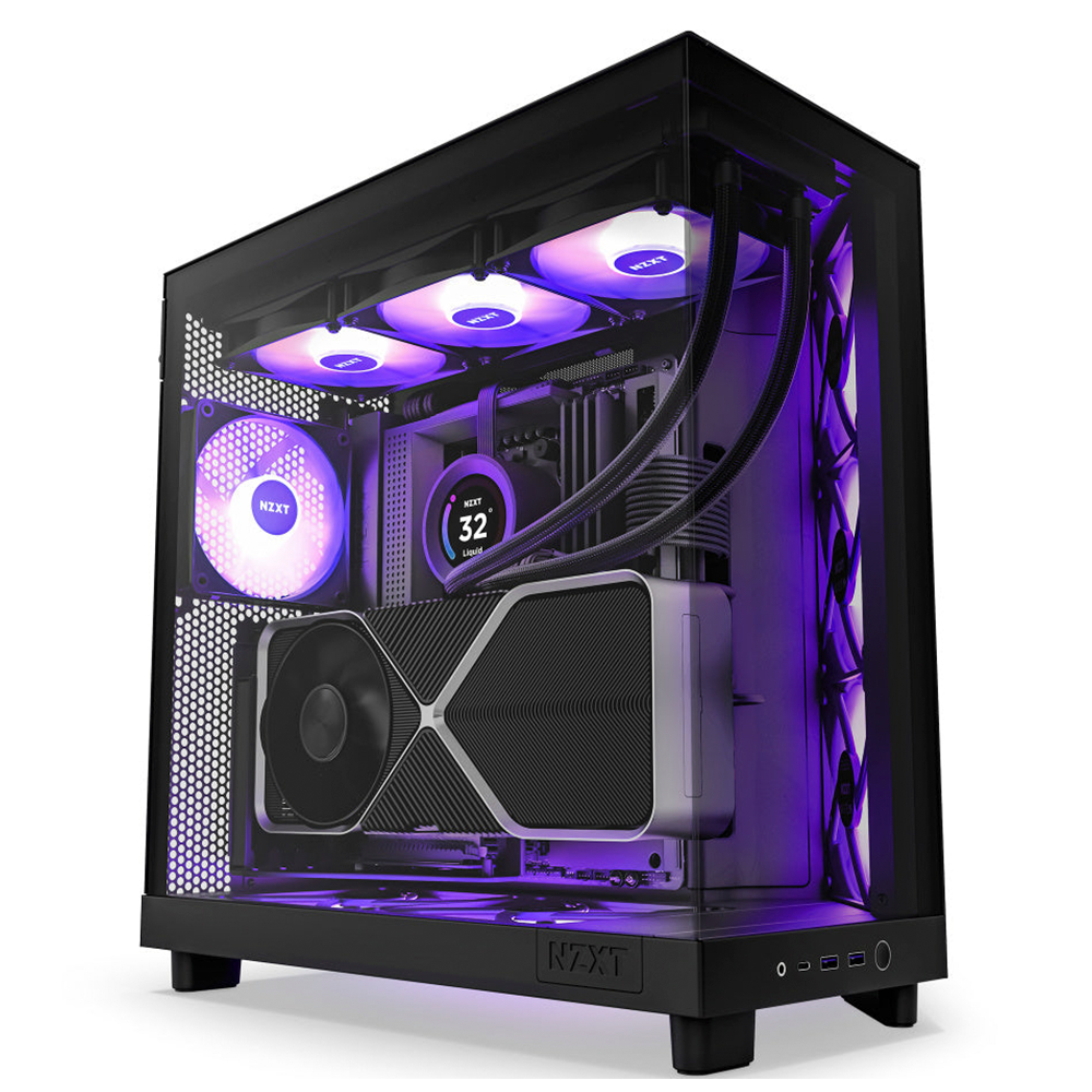 Gabinete NZXT H6 Flow RGB - ATX - Negro