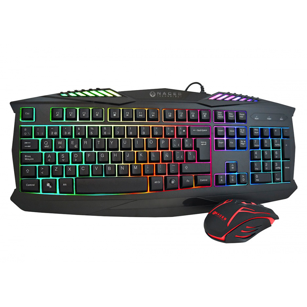 Kit Gamer de Teclado y Mouse Naceb NA-617 Alambrico USB - Negro