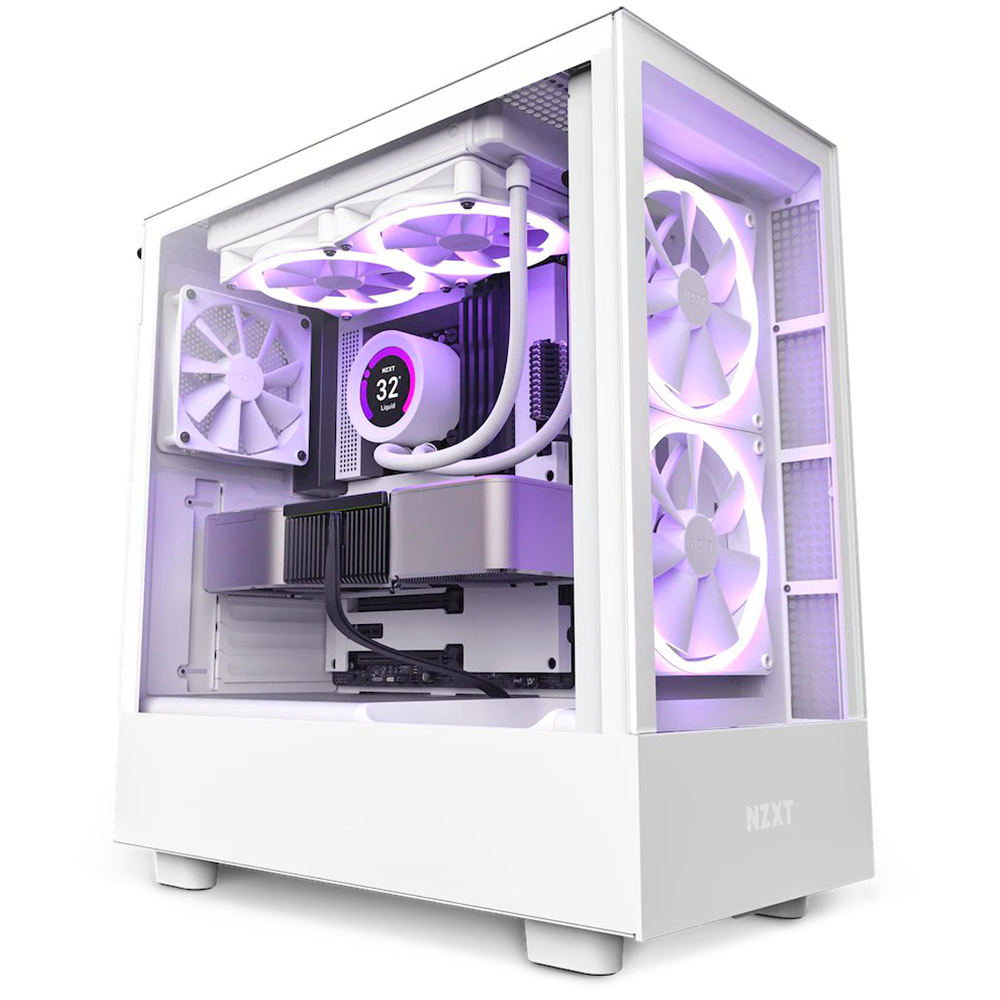 Gabinete NZXT H5 Elite Compact- ATX- Blanco