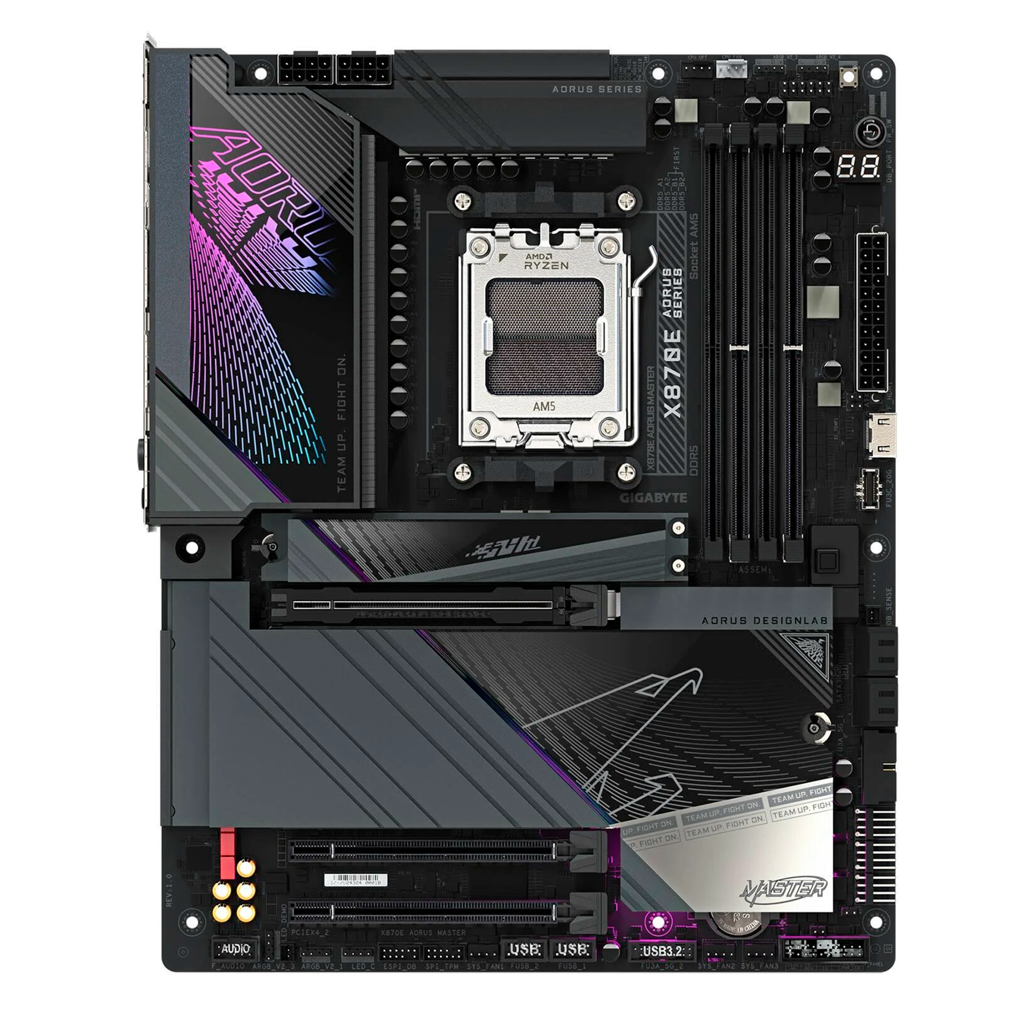 Tarjeta Madre GIGABYTE X870E AORUS MASTER- S-AM5- ATX- Compatible con DDR5