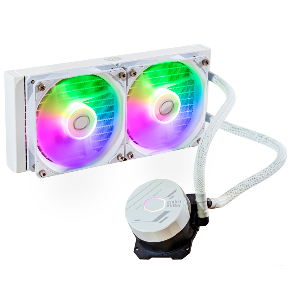 Enfriamiento Liquido AIO Cooler Master MasterLiquid 240L Core ARGB White