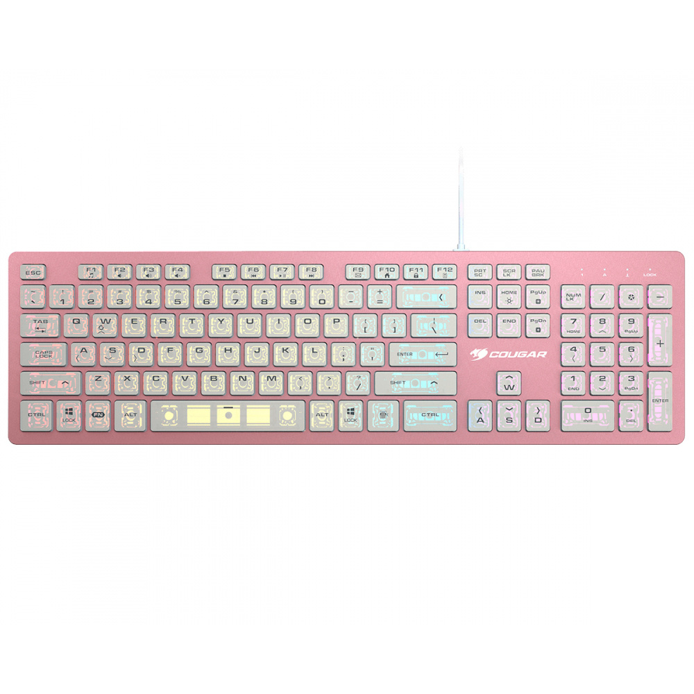 Teclado Gamer Cougar Vantar AX RGB Rosa - Switch Tijera