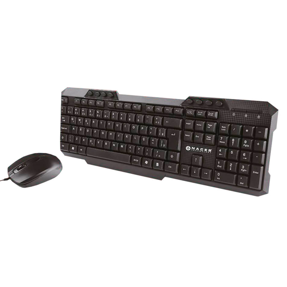 Kit de Teclado y Mouse Naceb NA-618 Alambrico USB - Negro