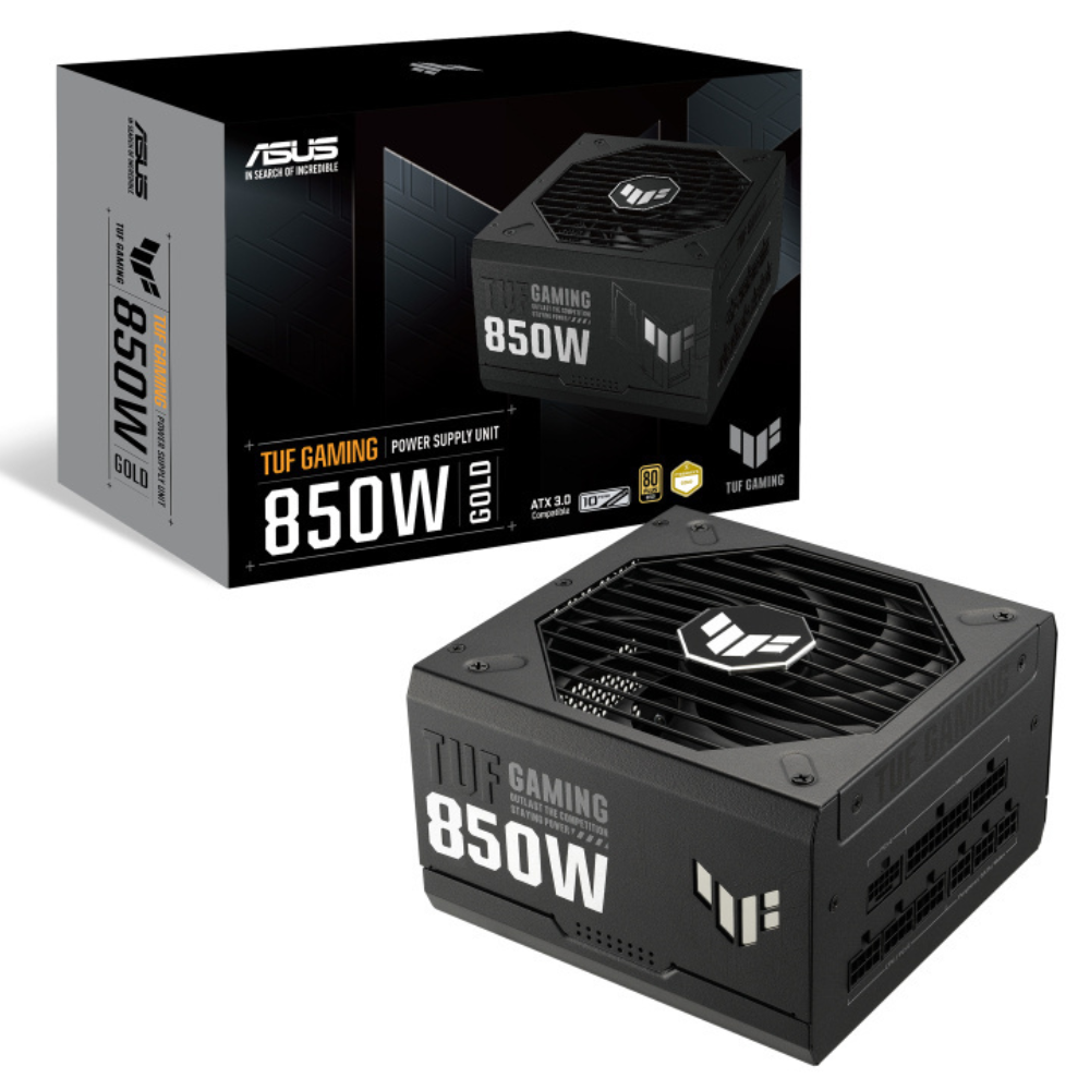 Fuente De Poder Asus Tuf Gaming 850W, Modular, 80Plus Gold.