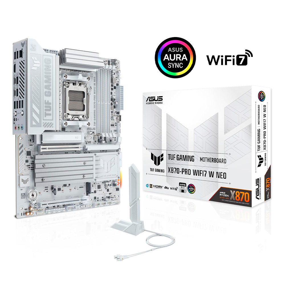 Tarjeta Madre ASUS Tuf Gaming X870-Pro Wifi7 W Neo, DDR5, HDMI, Pcie-4.0, Wifi7, ATX