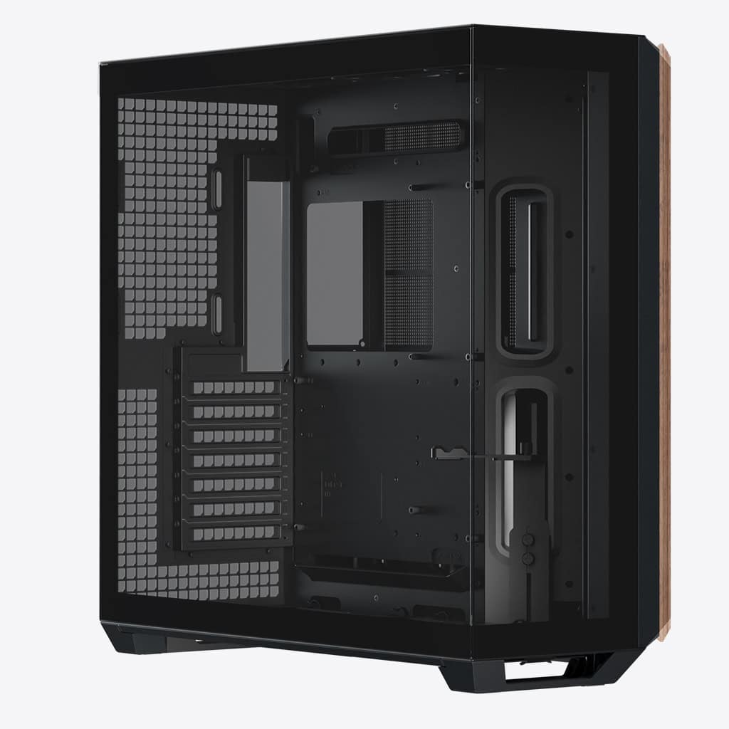 Gabinete APNX V1, ATX - Negro con Panel Madera