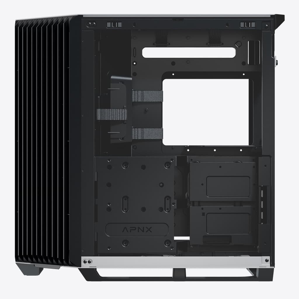 Gabinete APNX V1, ATX - Blanco/Negro