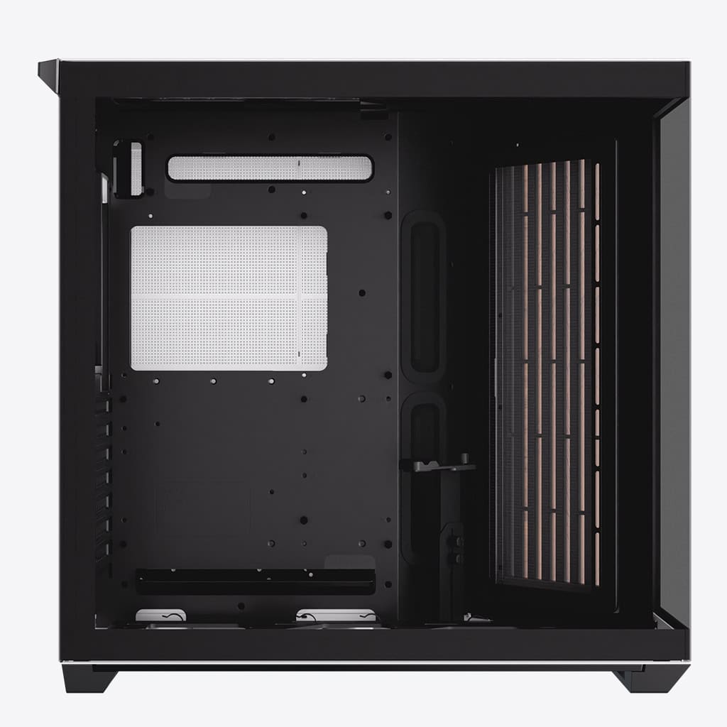 Gabinete APNX V1, ATX - Blanco/Negro con Panel Madera