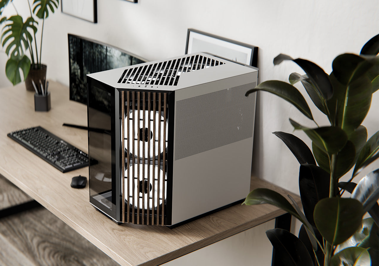 Gabinete APNX V1, ATX - Blanco/Negro