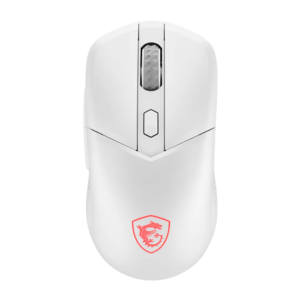Mouse MSI Versa 300 W White Wireless, RGB, Blanco.