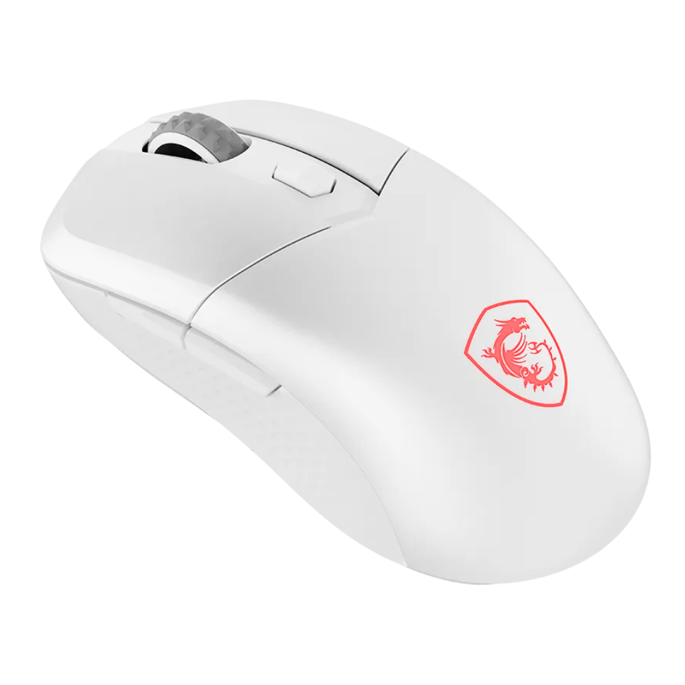 Mouse MSI Versa 300 W White Wireless, RGB, Blanco.