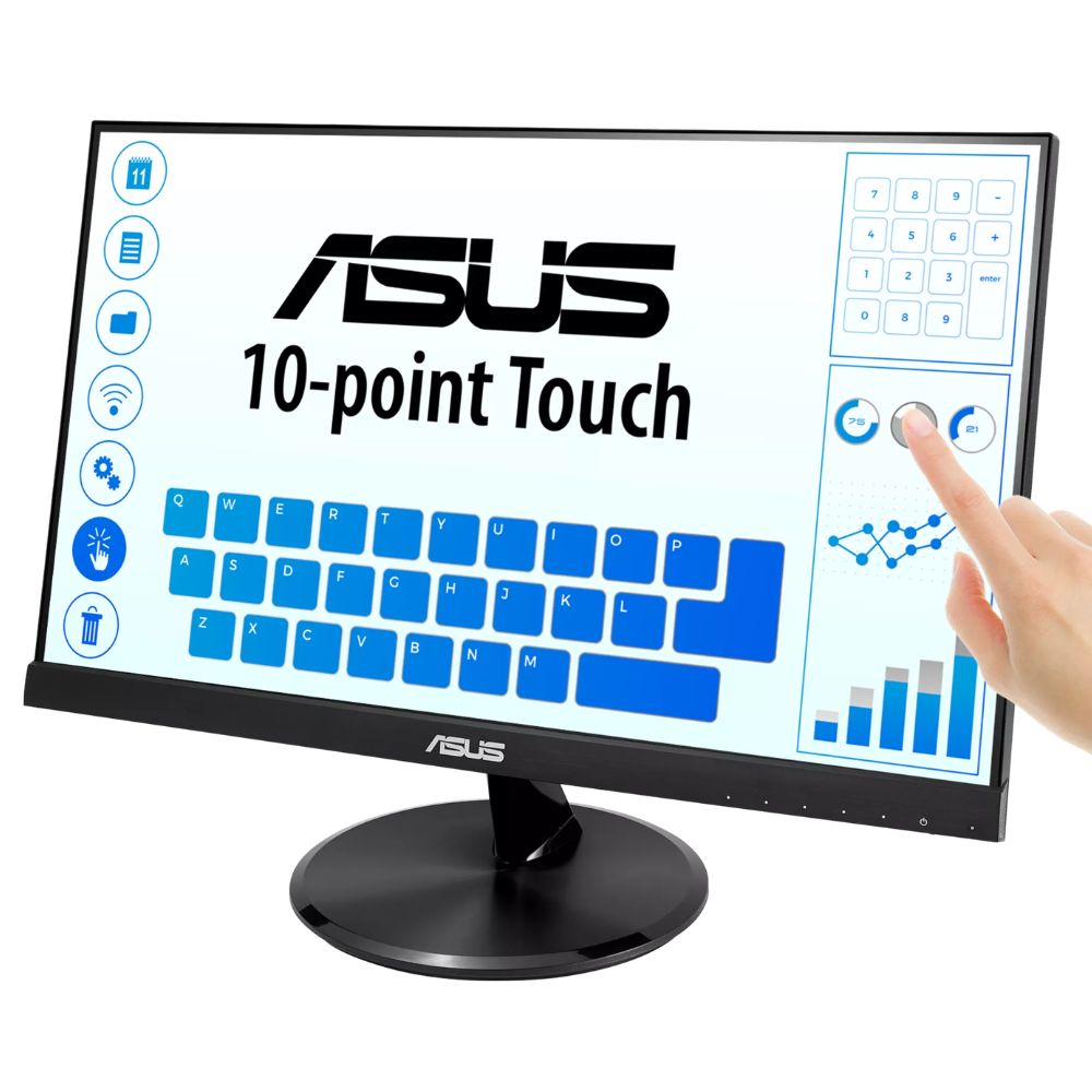 Monitor Asus Tactil Eye Care Sin Marco 21.5P, Full HD (1080p) - 60Hz