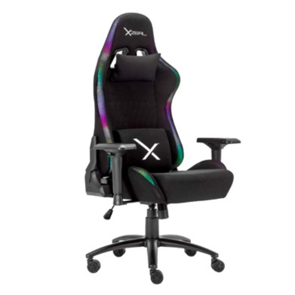 Silla Gamer Xzeal, Reclinable 180°, Hasta 150 Kg, Rgb, Negro