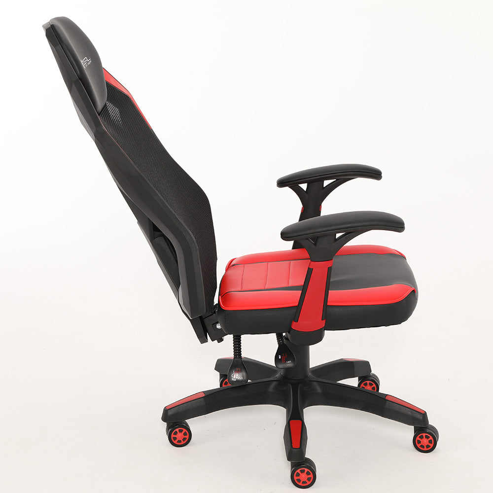 Silla Gamer Xzeal Malla Con Vinil, Reclinable 150°, Hasta 100Kg, Negro/Rojo