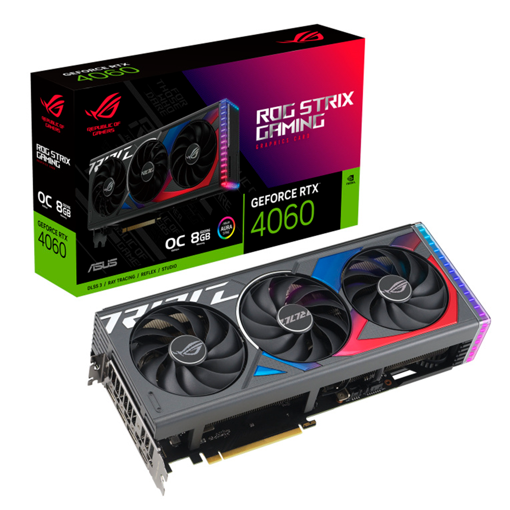 Tarjeta de Video ASUS GeForce RTX 4060 ROG STRIX GAMING OC - 8GB