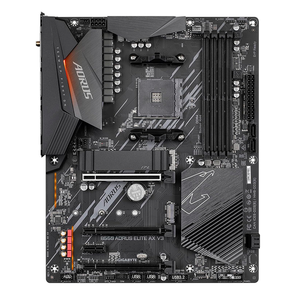 Tarjeta Madre AORUS B550 ELITE AX V3, S-AM4, ATX, Compatible con DDR4