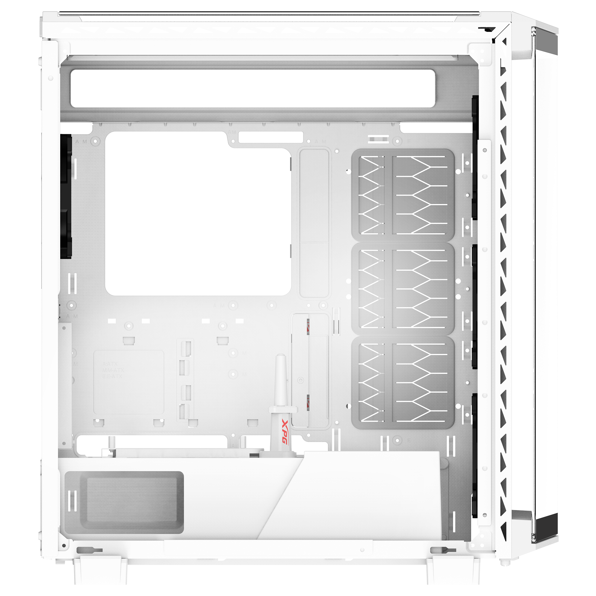 Gabinete ADATA XPG Battlecruiser II ST Mid Tower Cristal Templado 4 Ventiladores Blanco