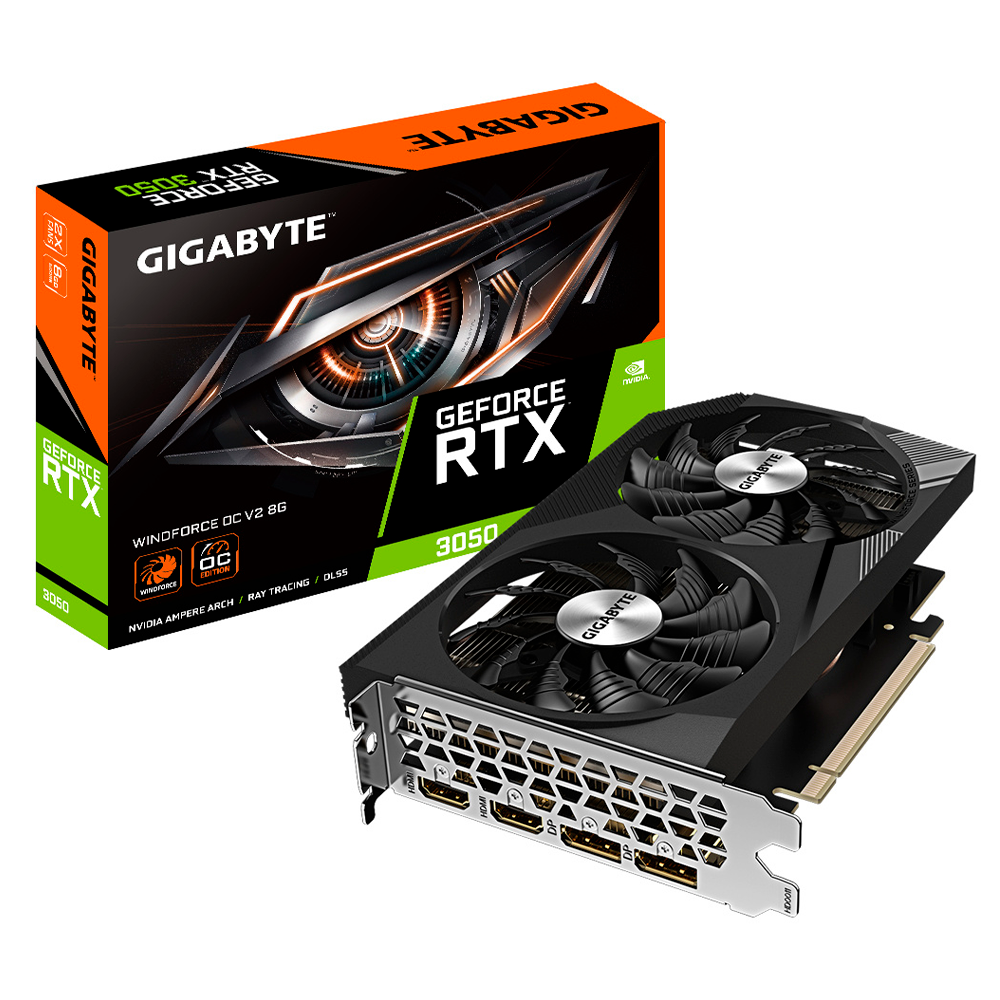 Tarjeta de Video GIGABYTE NVIDIA GeForce RTX 3050 WINDFORCE V2 OC - 8GB