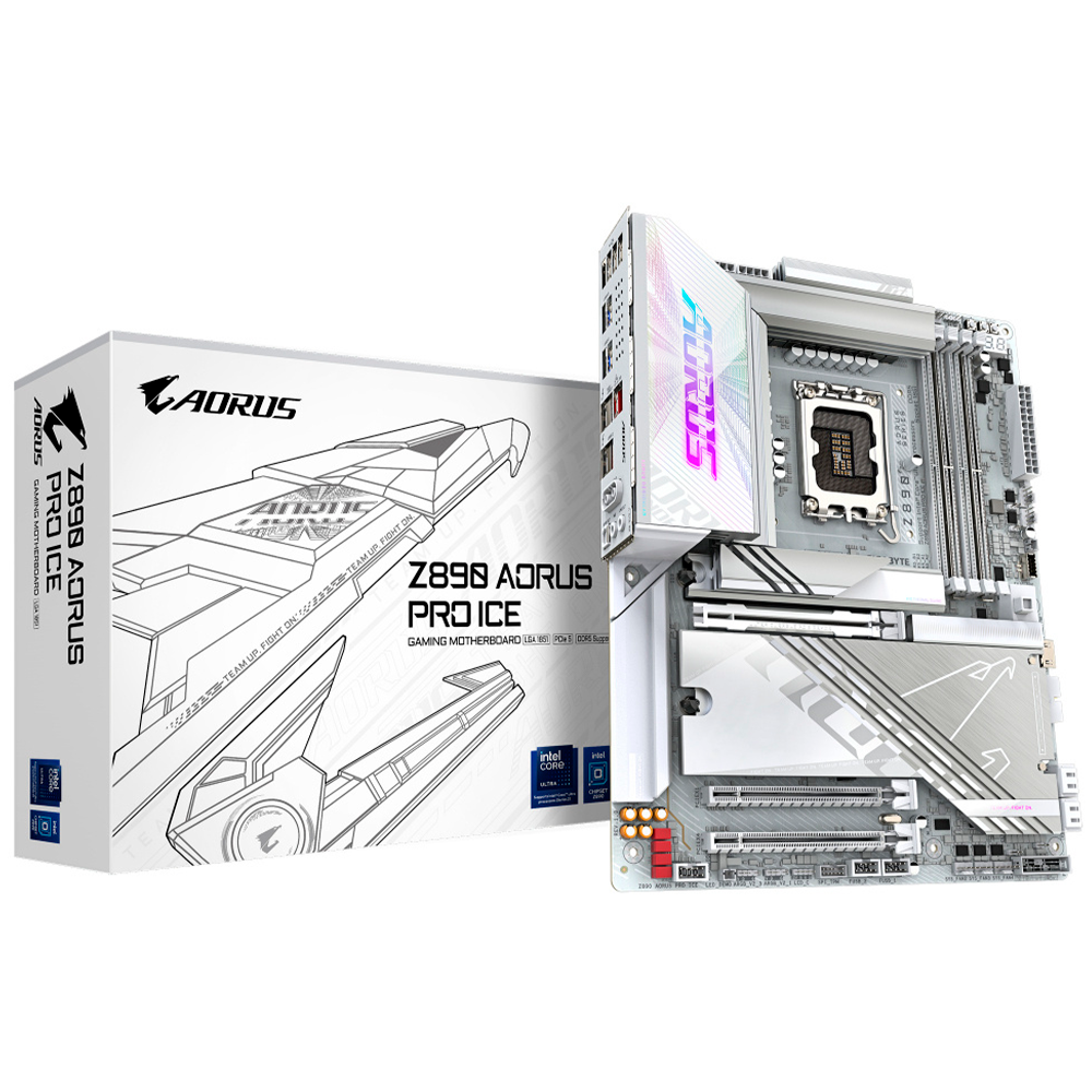 Tarjeta Madre AORUS Z890 PRO ICE, LGA 1851, ATX, Compatible con DDR5