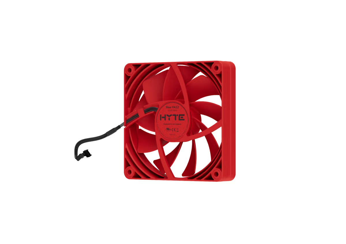 Kit de Ventiladores Hyte FA12 | 120mm | Wild Cherry/Rojo
