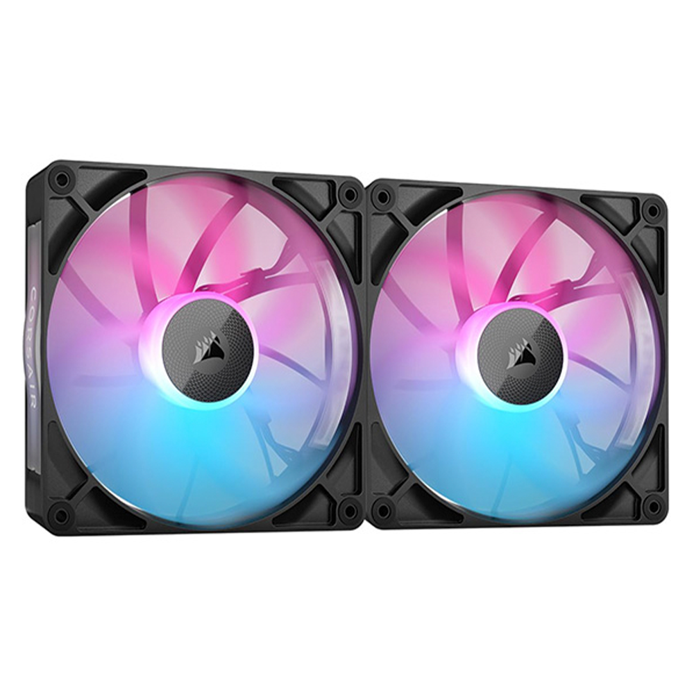 Ventilador Corsair iCUE LINK RX140 RGB, 140mm, 300 - 1700RPM, Negro - 2 Piezas