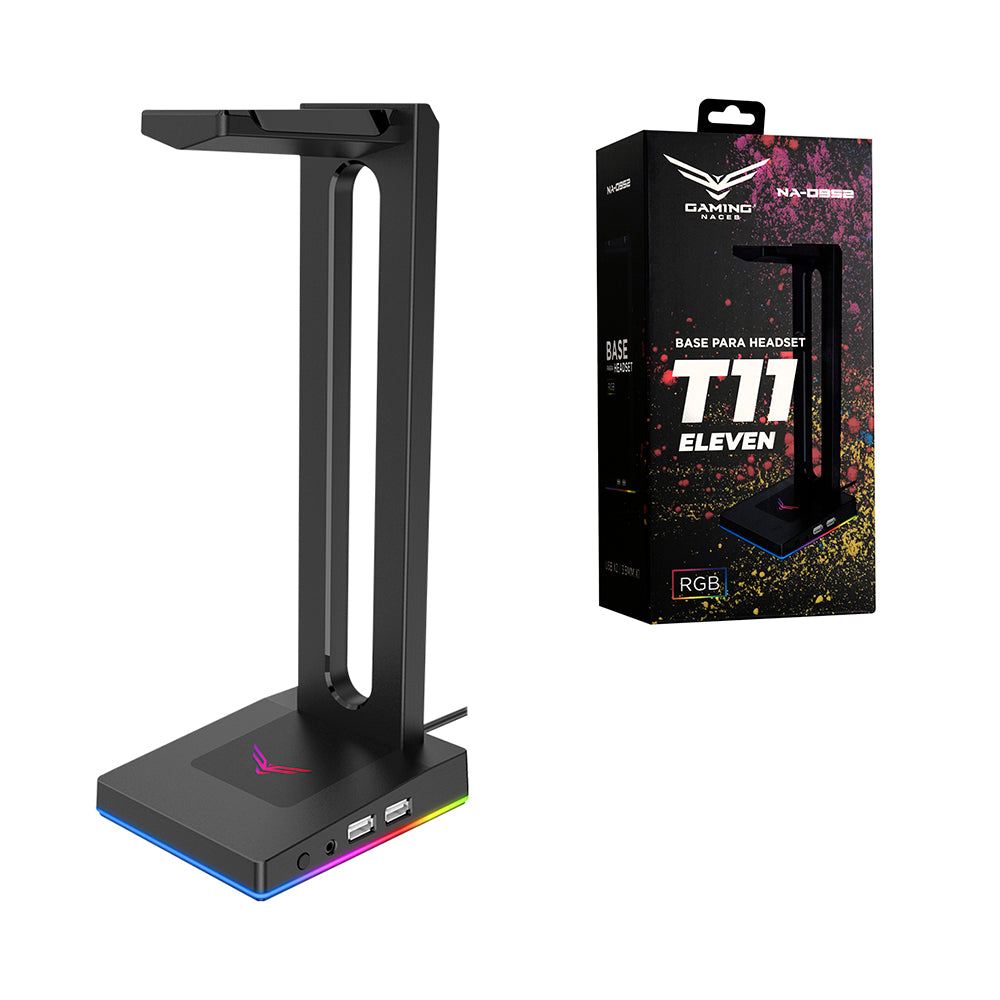 Base para Headset Naceb T11 Eleven RGB NA-0952