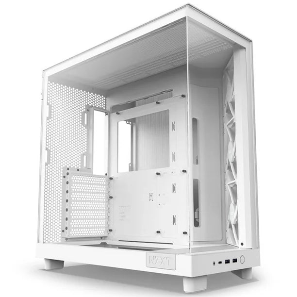 Gabinete NZXT H6 Flow RGB - ATX - Blanco