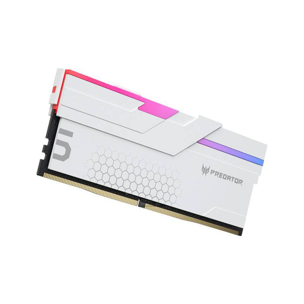 Memoria RAM DDR5 Predator Hermes RGB 32GB (2X16) 7200MHZ CL34 - Blanco