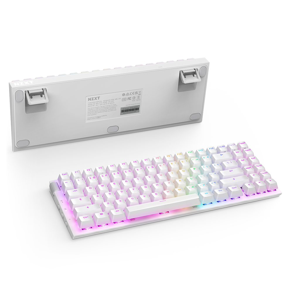 Teclado Mecanico NZXT Function 2 MINITKL RGB White - Optical Red - Ingles