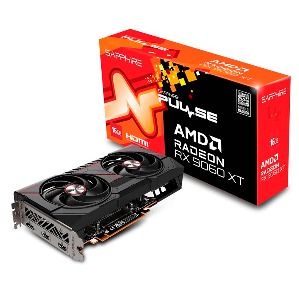 Tarjeta de video AMD Radeon Sapphire Pulse Radeon RX 9060 XT 16GB GDDR6