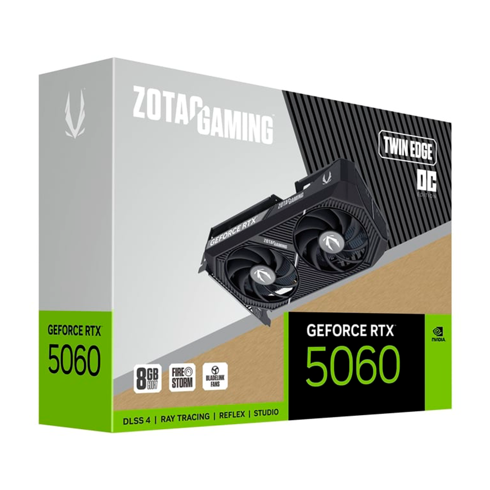 Tarjeta de Video Zotac NVIDIA GeForce RTX 5060 TWIN EDGE OC Edition 8GB