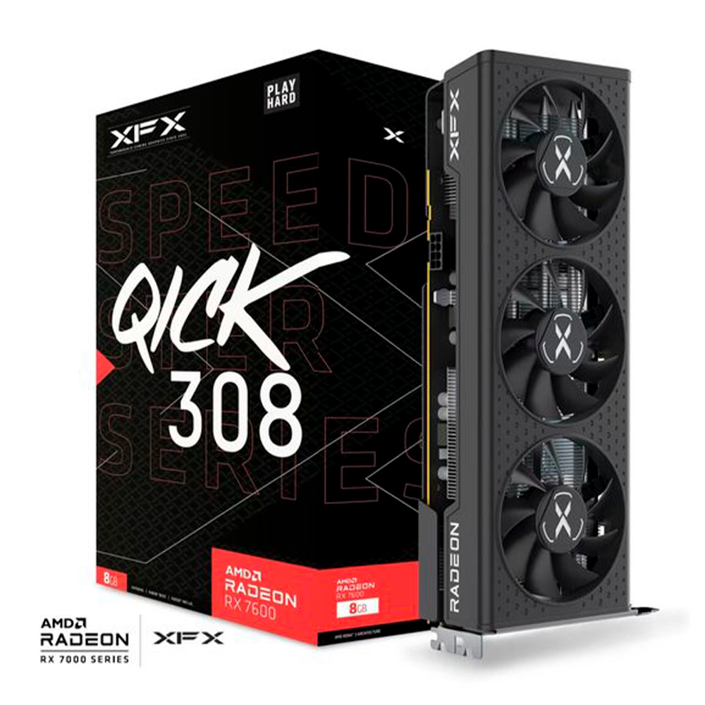 Tarjeta de Video XFX SPEEDSTER QICK308 Radeon RX 7600 - 8GB