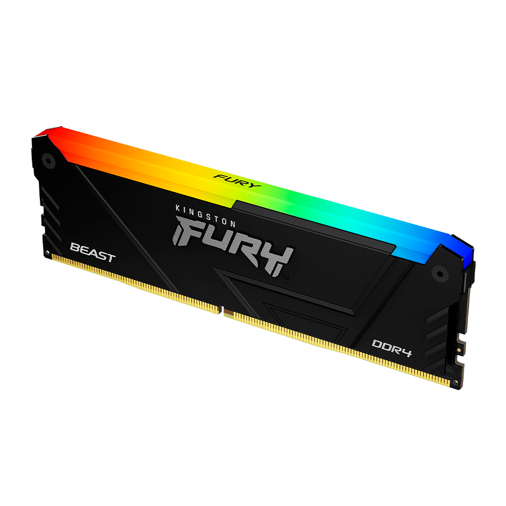 Memoria RAM Kingston Fury Beast Black RGB DDR4, 3200MHz, 16GB - 1 x 16GB