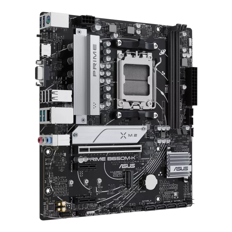 Tarjeta Madre ASUS PRIME B650M-K- S-AM5- Micro ATX- Compatible con DDR5