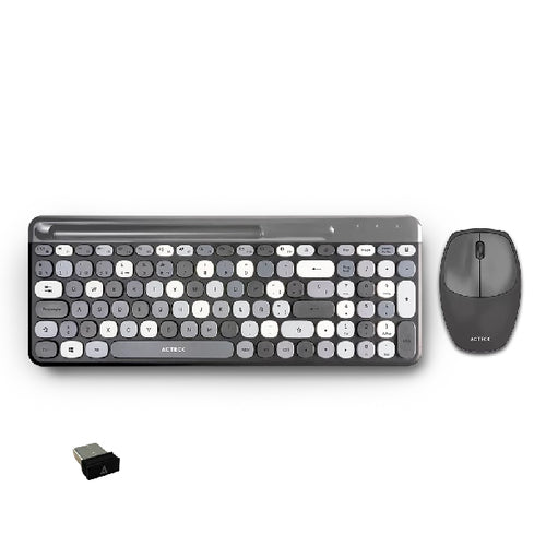 Kit Teclado Y Mouse Acteck Creator Chic MK470 | Inalámbrico | Gris