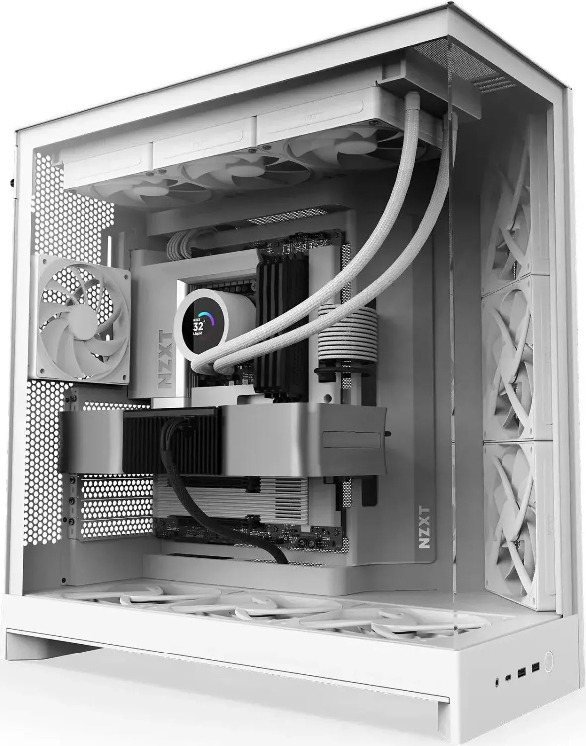 Gabinete NZXT H9 Flow - E-ATX - Blanco