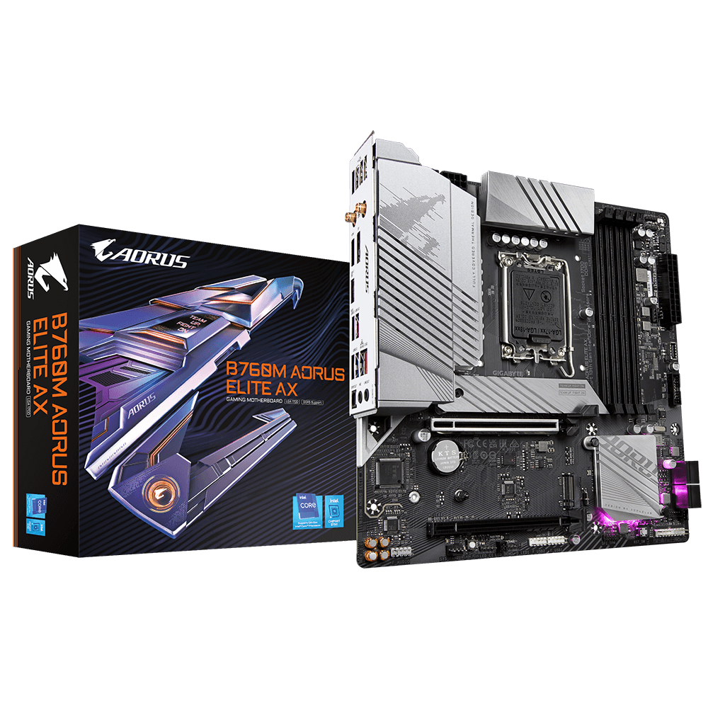 Tarjeta Madre Gigabyte B760M AORUS Elite AX | LGA 1700 | Micro ATX