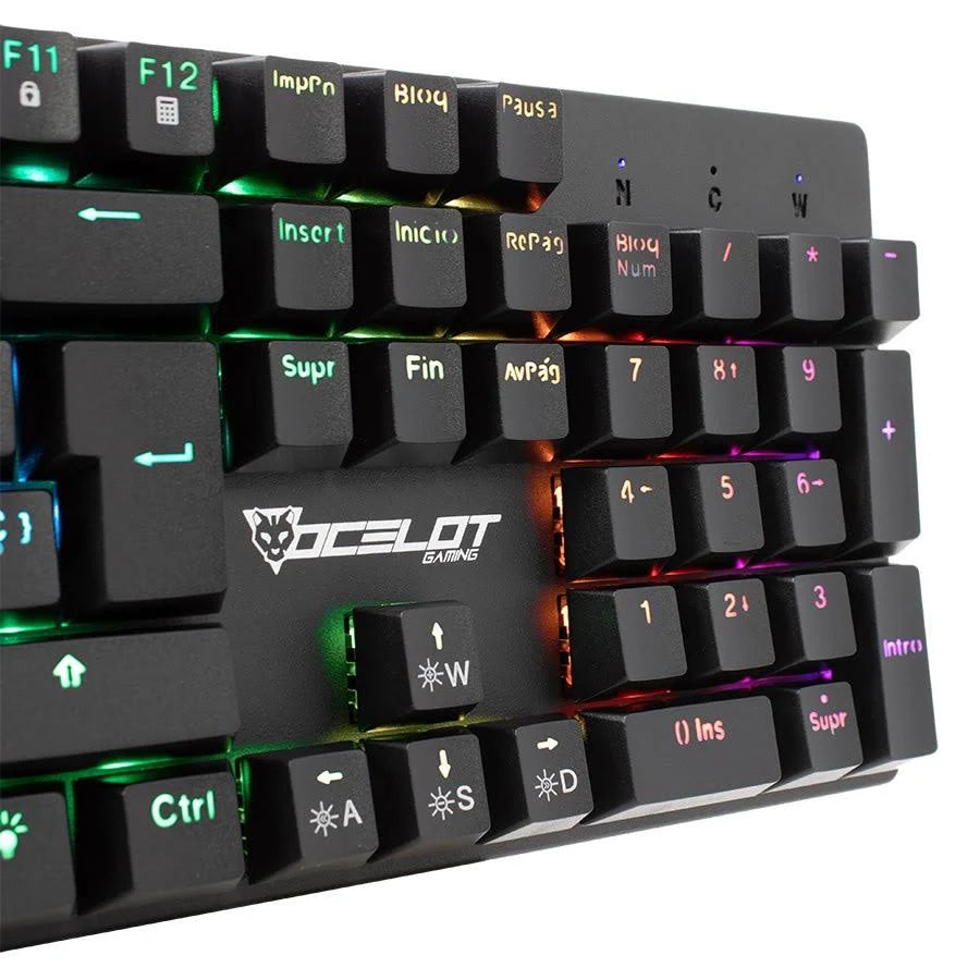 Teclado Mecánico OCELOT OK-TKL2 RGB - Switch Blue