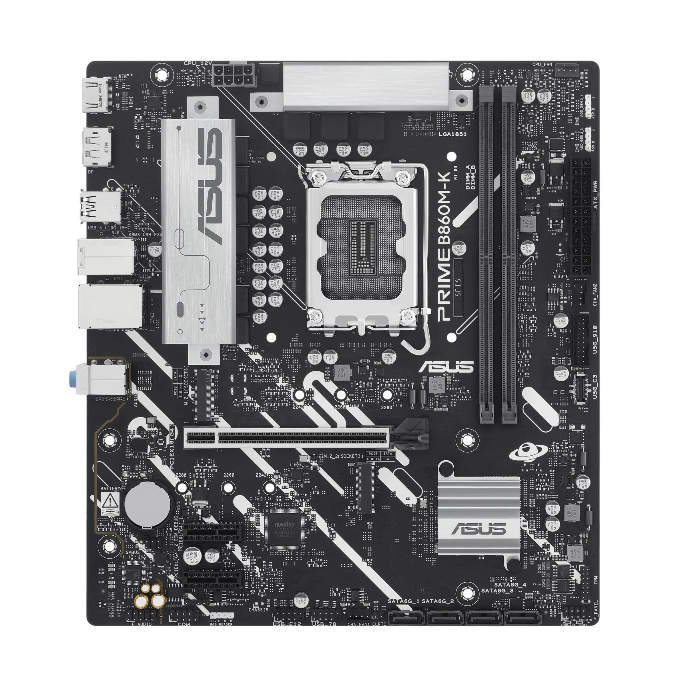 Tarjeta Madre ASUS PRIME B860M-K- LGA 1851- Micro ATX- Compatible con DDR5