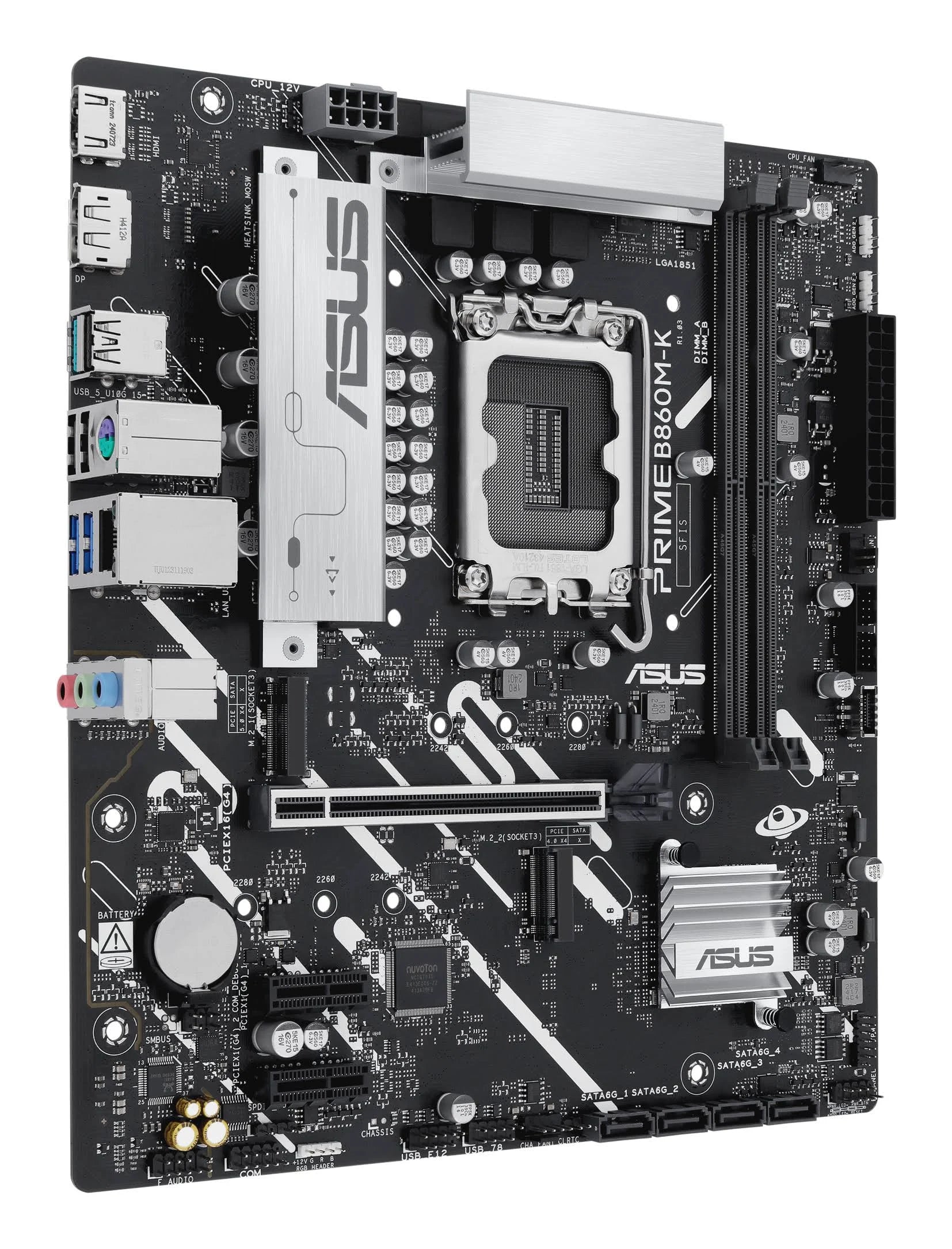 Tarjeta Madre ASUS PRIME B860M-K- LGA 1851- Micro ATX- Compatible con DDR5
