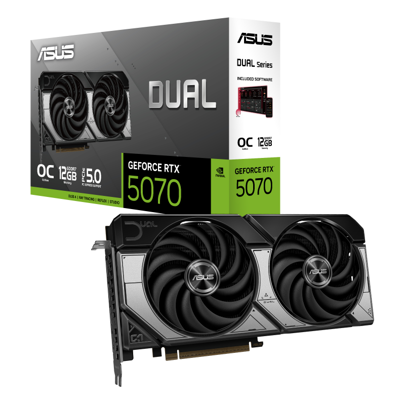 Tarjeta de Video ASUS Dual GeForce RTX 5070 12GB