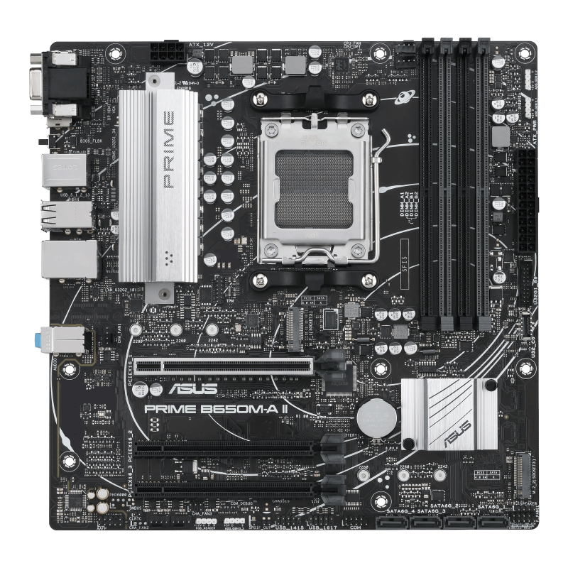 Tarjeta Madre ASUS PRIME B650M-A II- S-AM5- Micro ATX- Compatible con DDR5